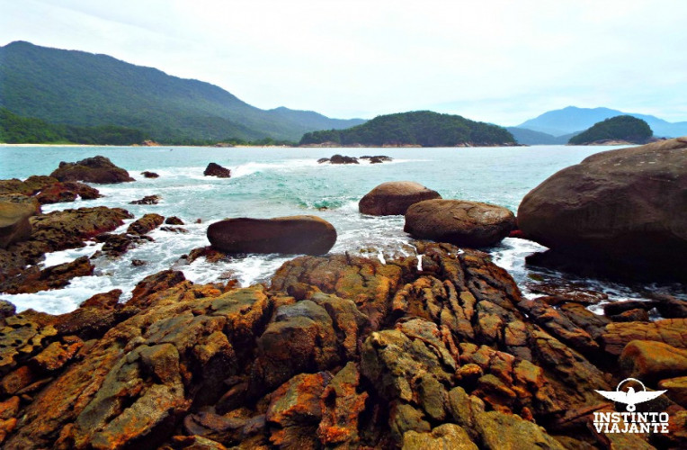 Vista da Piscina Natural do Cachadaço, Trindade, Paraty, RJ, Brasil.