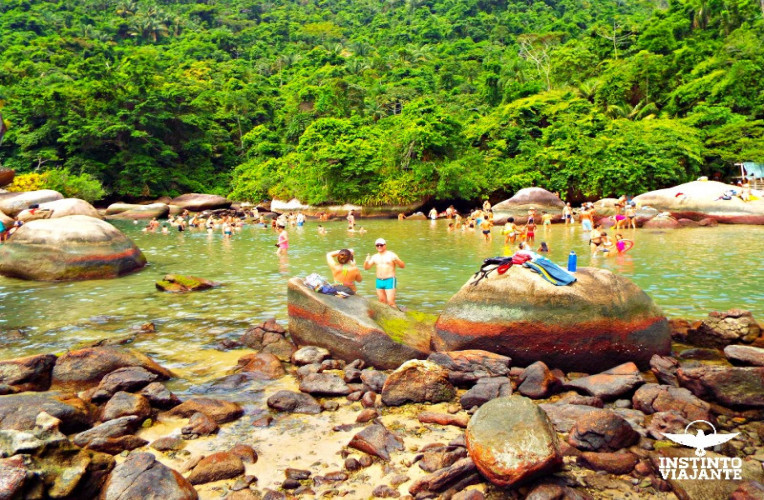 Vista da Piscina Natural do Cachadaço, Trindade, Paraty, RJ, Brasil.