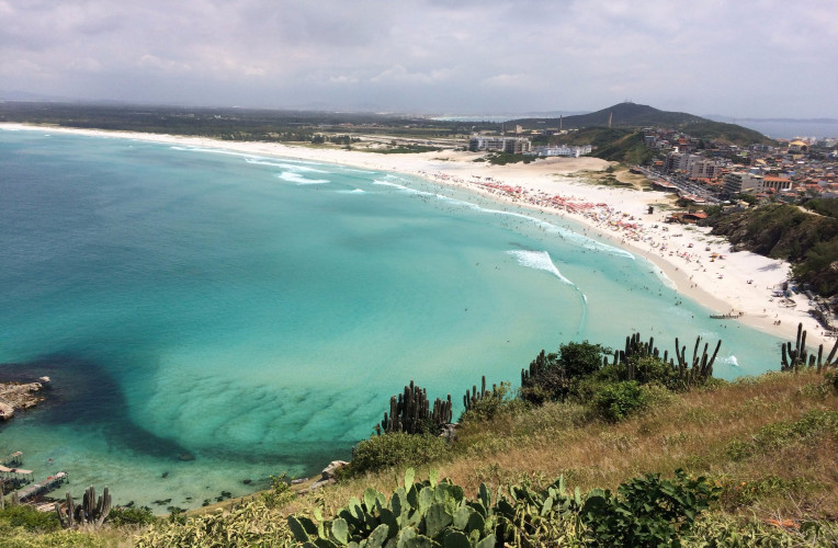 Vista aérea da Praia Grande em Arraial do Cabo-RJ