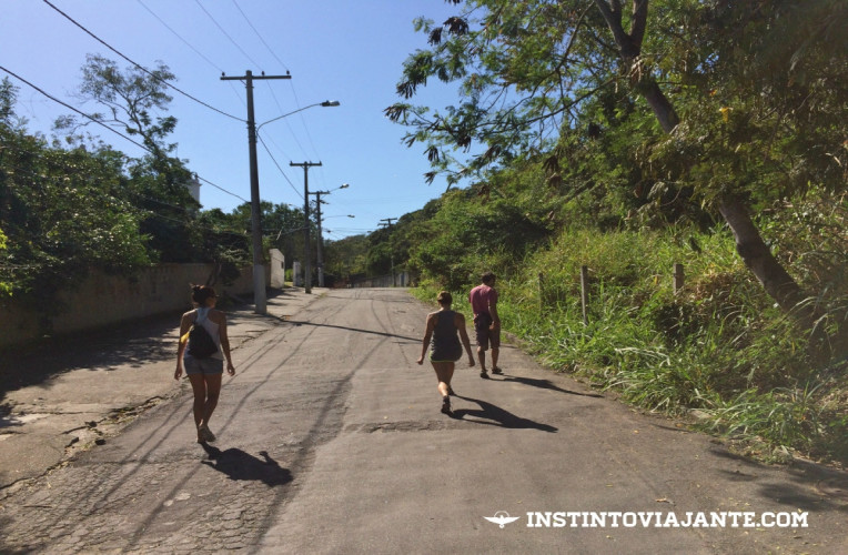 Rua São Vicente Palloti, subida que leva até o início da trilha das Andorinhas.