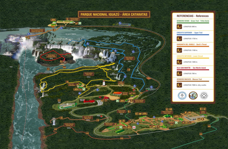mapa cataratas de iguazu argentina