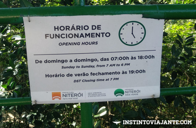 Horário de entrada do Parque da Cidade de Niterói