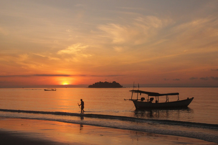 Nascer do sol Ilha de Koh Rong - viagem Camboja