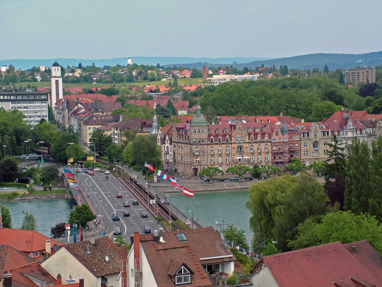 Vista da cidade universitária de Konstanz