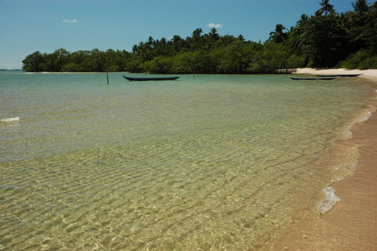 Praia de Moreré, na Ilha de Boipeba, na Bahia