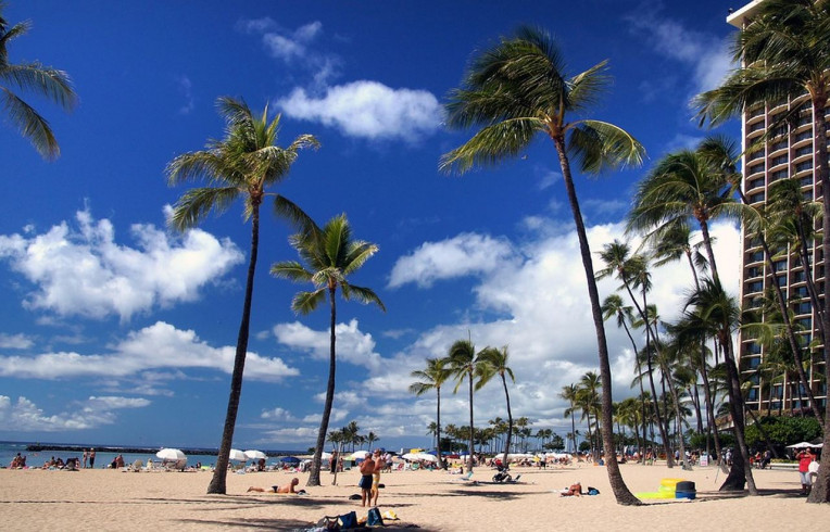 Ilha de Oahu - Havaí - Praia de Waikiki - Honolulu