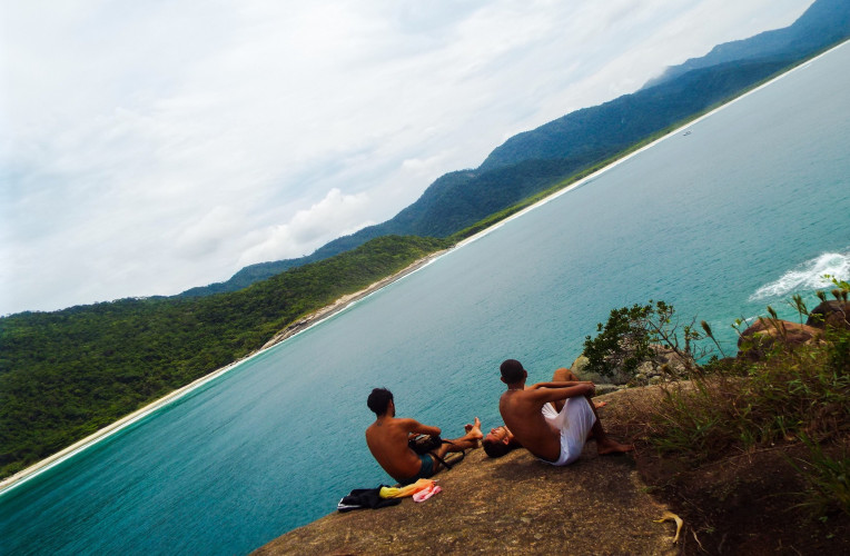 Topo do Mirante do Espia, em Aventureiro, Ilha Grande/RJ