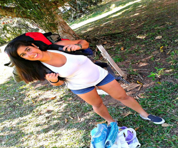 muher mochileira