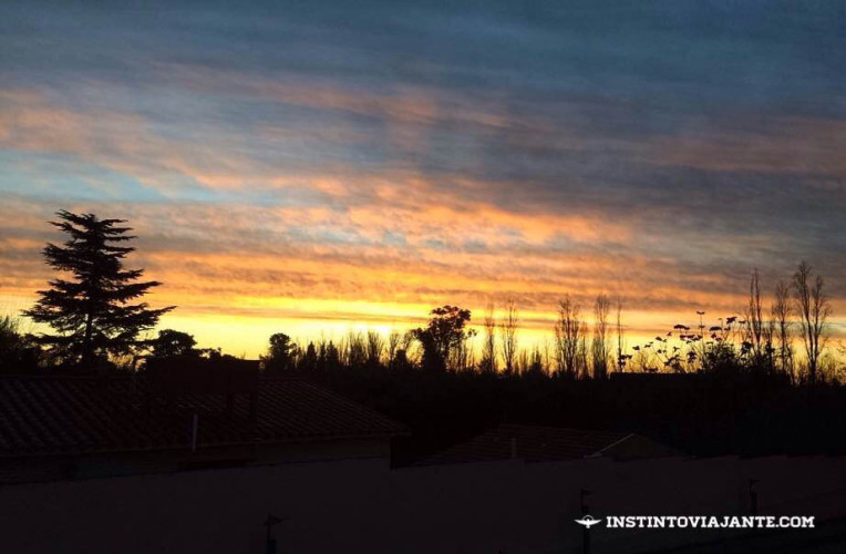 Por do sol em Mendoza